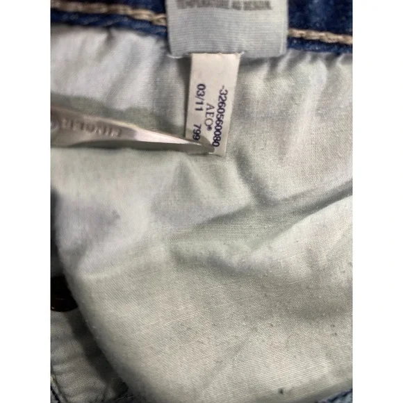 American Eagle Outfitters Artist Boot Stretch Jeans Women's Size 8 Blue Regular - Picture 8 of 10